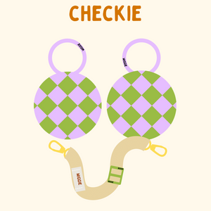 Checkie Tufted Bag (pesto and lavender)